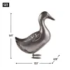 GALVANIZED DUCK SCULPTURE