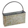 Large Rectangle Galvanized Wall Planter - Rustic Hanging Plant Holder