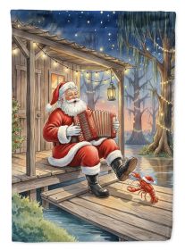 Cajun Santa Claus Playing Zydeco Christmas Garden Flag Mailbox Decorative Yard Banner Outside Patio Artwork for Flower Beds, Garden Size, Multico