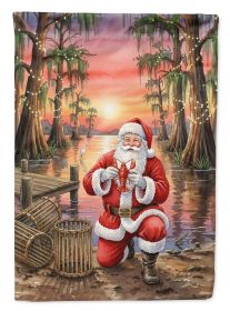 Cajun Santa Claus with Crawfish Christmas Garden Flag Mailbox Decorative Yard Banner Outside Patio Artwork for Flower Beds, Garden Size, Multicol