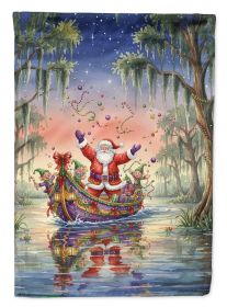 Cajun Santa Claus in the Bayou Christmas Parade Christmas House Flag Large Porch Sleeve Pole Decorative Outside Yard Banner Artwork Wall Hanging