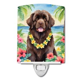 NEW Newfoundland Luau Ceramic Night Light Compact, UL-Certified, Ideal for Bedroom, Bathroom, Nursery, Hallway, Kitchen, 6x4x3, Multicolor