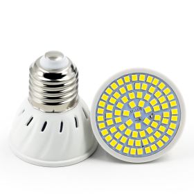 Household Energy-Saving LED Lamp Plastic Material Lamp Cup (Option: Warm White-E27 80  beads 220V)