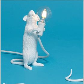 Nordic Creative Resin Mini Animal Mouse Light (Option: White-Standing posture-EU)