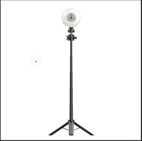 SANSI Portable Rechargeable Fill Light, 8.6W Selfie & Video Light With 9 Color Temperatures & 5 Brightness Levels For Phone, Camera, Laptop, Make (Option: HeightAdjusted StandBlack)