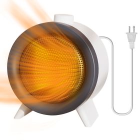 1Pc  Electric Space Heater Ceramic Heater Fan Heating Fan With 3 Modes 3S Fast Heating Tip-over Overheating Protection For Home Office Dormitry (Color: White)