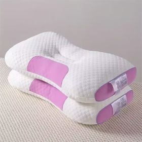 3D Knitted Cotton Massage Pillow(2pack) (Color: Pink)