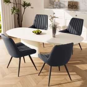 2-piece or 4-piece dining chair sets, suitable for use in dining rooms, living rooms and offices (Color: Dark grey, Quantity: 4-piece)