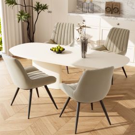 2-piece or 4-piece dining chair sets, suitable for use in dining rooms, living rooms and offices (Color: Beige, Quantity: 4-piece)